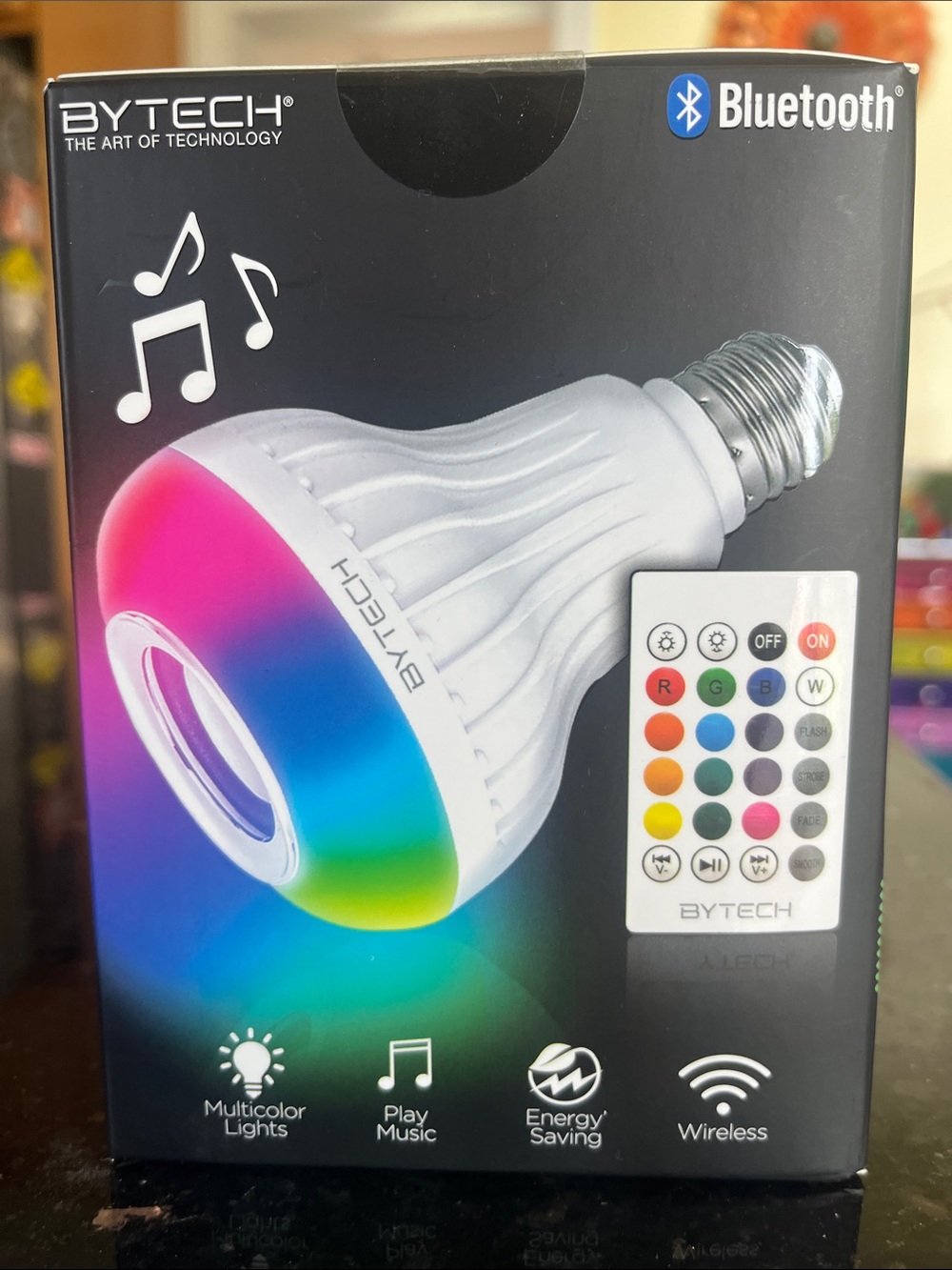 Multicolor Color-Changing Bluetooth Speaker Light Bulb With Remote Control - Picture 4 of 6